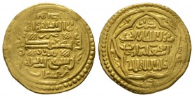 Ilkhanid, Abu Sa’id, Gold Heavy Dinar, Baghdad 723h, 8.62g Good Very Fine