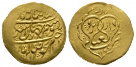 Zand, Karim Khan, Gold 1/4 Mohur, Yazd 1190h, 2.76g Typical flatness for this series, otherwise Extremely Fine
