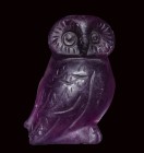 A rare eastern greek fluorite carved idol. Owl.