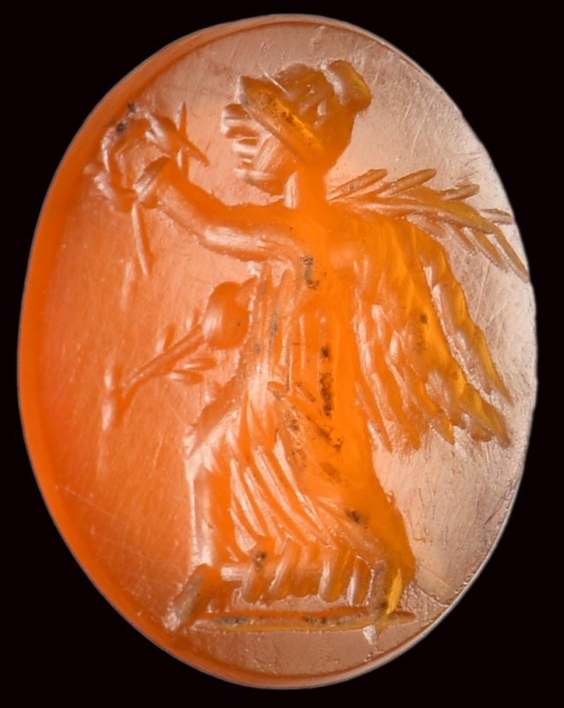 A roman carnelian intaglio. Winged victory.

2nd - 3rd century A.D.

7 x 9 x...