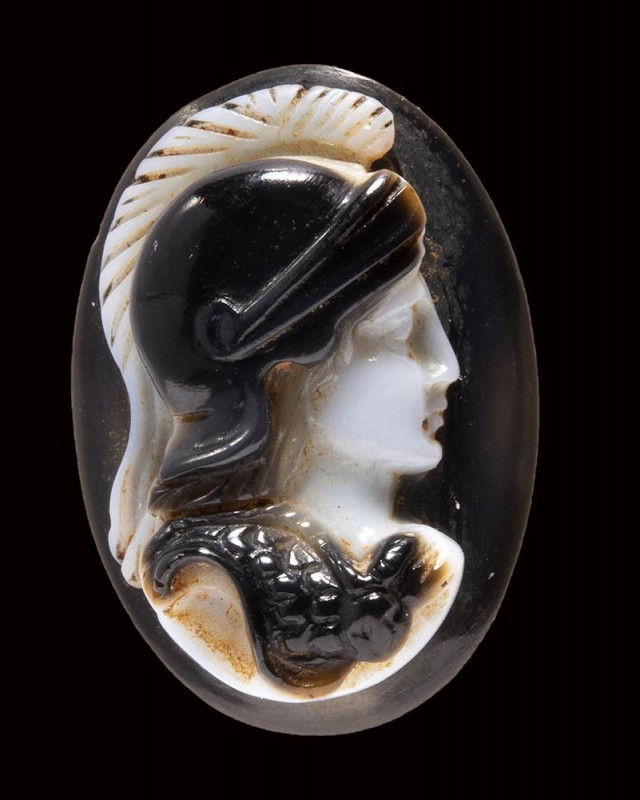 A roman three-layers onyx cameo. Athena.

2nd – 3rd century A.D.

11 x 16 x ...