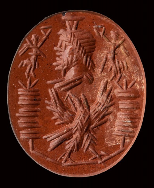 A roman red jasper intaglio. Allegory of Zeus. 

2nd - 3rd century A.D.

13 ...