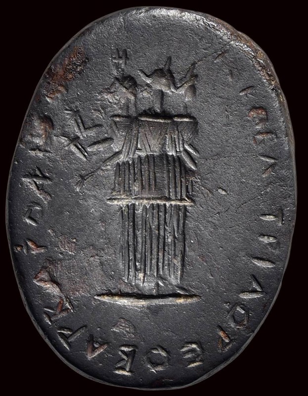 A roman hematite magical intaglio. The Three Graces-Hecate. 

2nd - 3rd centur...