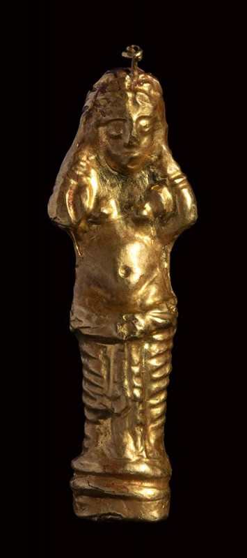 A romano-egyptian gold amulet. Aphrodite

1st - 2nd century A.D.

H : 40 mm3...