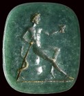 A postclassical crysoprase intaglio. Asclepius.