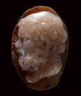 A postclcassical agate cameo. Bust of Silenus.