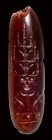 A post-renaissance magical garnet amulet. Candelabrum with inscriptions.