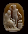 A fine renaissance agate cameo. Sacrifice scene.