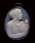 A renaissance agate cameo. Female bust