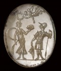 A late renaissance agate intaglio. Allegorical scene.