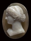 A neoclassical agate cameo. Bust of a Niobid.