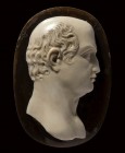 A neoclassical agate cameo. Bust of Maecenas.