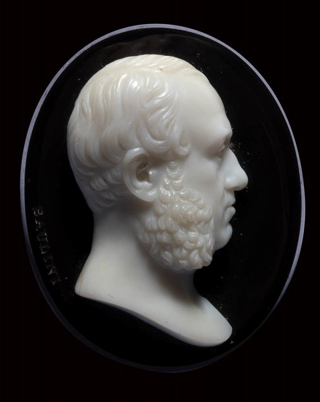A neoclassical onyx cameo signed Saulini. Bearded gentleman.

19th century

...