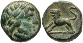 Pisidia, Komana, 1st Century BC, AE13, Zeus & Pouncing Lion