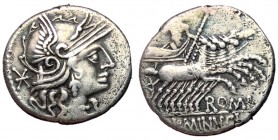 L Minucius, 133 BC, Silver Denarius