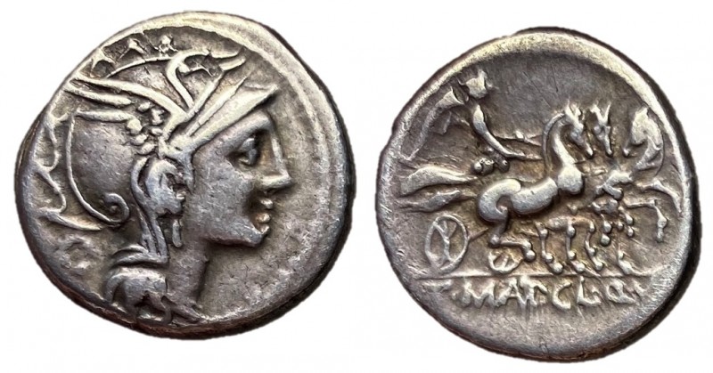 T. Manlius Mancinius, Appius Claudius Pulcher and Q. Urbinus, 111 - 110 BC
Silv...