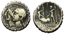 C. Sulpicius C.f. Galba, 106 BC, Silver Denarius