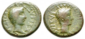 Augustus & Rhoemetalkes I, 11 BC - 12 AD, AE20