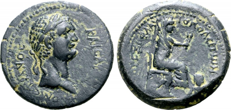Domitian, 81 - 96 AD

AE24, Cilicia, Flaviopolis Mint, 9.08 grams

Obverse: ...