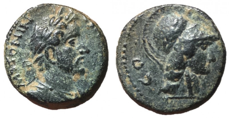 Antoninus Pius, 138 - 161 AD
AE18, Lycaenia, Iconium Mint, 4.99 grams
Obverse:...
