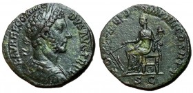 Commodus, 177 - 192 AD, Sestertius, Fortuna, Emerald Green Patina