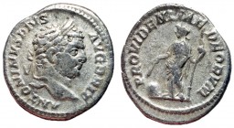 Caracalla, 198 - 217 AD, Silver Denarius, Providentia