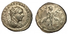 Elagabalus, 218 - 222 AD, Silver Antoninianus, Mars