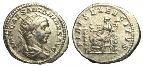 Elagabalus, 218 - 222 AD, Silver Antoninianus, Fides