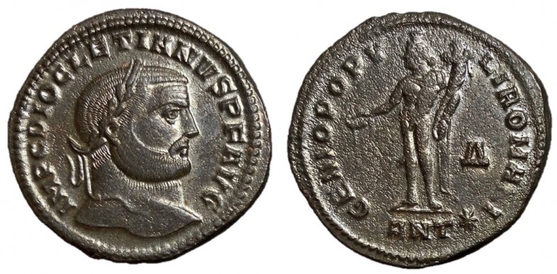 Dicoletian, 284 - 305 AD
AE Follis, Antioch Mint, 28mm, 10.30 grams
Obverse: I...