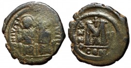 Justin II with Sophia, 565 - 578 AD, 30mm Follis of Constantinople