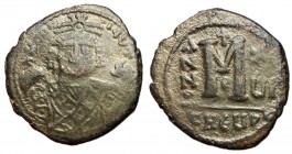 Maurice Tiberius, 582 - 602 AD, 29mm Follis of Theoupolis