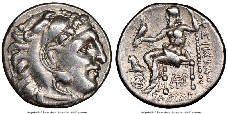 THRACIAN KINGDOM. Lysimachus (305-281 BC). AR drachm (17mm, 5h). NGC XF. Lifetim...