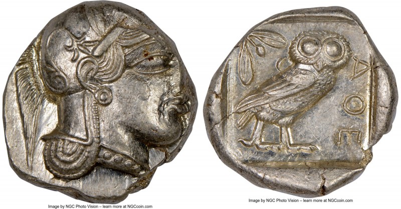 ATTICA. Athens. Ca. 440-404 BC. AR tetradrachm (24mm, 17.20 gm, 4h). NGC MS 2/5 ...