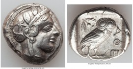 ATTICA. Athens. Ca. 440-404 BC. AR tetradrachm (25mm, 17.20 gm, 11h). Choice XF. Mid-mass coinage issue. Head of Athena right, wearing crested Attic h...