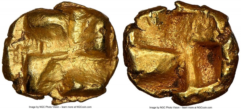 IONIA. Uncertain mint. Ca. 625-550 BC. EL 1/24 stater or myshemihecte (7mm, 0.55...