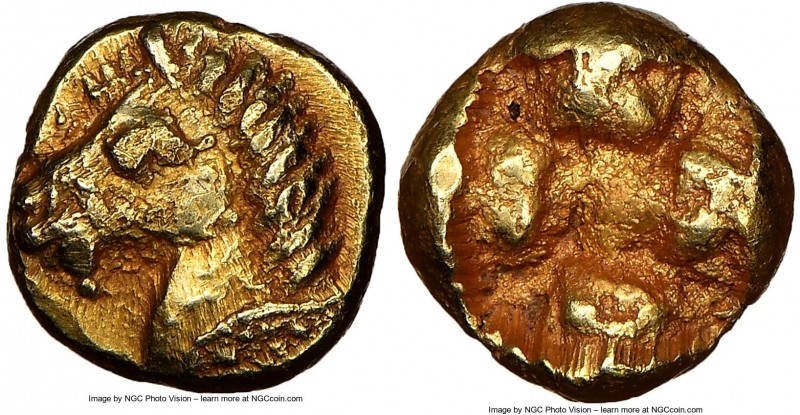 IONIA. Uncertain mint. 6th century BC. EL 1/24 stater or myshemihecte (7mm, 0.59...