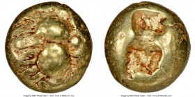 IONIA. Ephesus. Ca. 600-550 BC. EL third-stater or trite (12mm, 4.70 gm). NGC Choice Fine 4/5 - 4/5. 'Primitive' bee, viewed from above / Two incuse s...