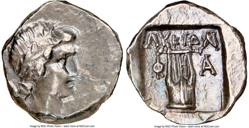 LYCIAN LEAGUE. Phaselis. Ca. 167-81 BC. AR drachm (15mm, 12h). NGC Choice XF, ma...