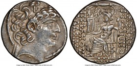 SELEUCID KINGDOM. Philip I Philadelphus (ca. 95/4-76/5 BC). AR tetradrachm (27mm, 12h). NGC Choice XF, flan flaw. Posthumous issue of Antioch on the O...