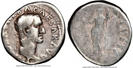 Galba (AD 68-69). AR denarius (18mm, 6h). NGC VG, scratches. Rome. IMP SER GALBA-CAESAR AVG, laureate head of Galba right, drapery over left shoulder ...