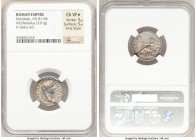 Domitian (AD 81-96). AR denarius (20mm,3.61gm 6h). NGC Choice VF S 5/5 - 5/5, Fine Style. Rome, AD 82-83. IMP CAES DOMITIANVS AVG P M, laureate head o...