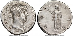 Hadrian (AD 117-138). AR denarius (19mm, 6h). NGC Choice VF, brushed. Rome, AD 125-128. HADRIANVS-AVGVSTVS, laureate head of Hadrian right, slight dra...