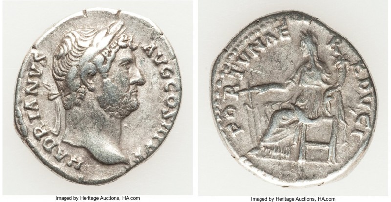 Hadrian (AD 117-138). AR denarius (18mm, 3.33 gm, 6h). Choice VF. Rome, ca. AD 1...