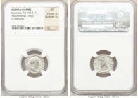 Caracalla (AD 198-217). AR denarius (19mm, 2.86 gm, 12h). NGC XF 4/5 - 4/5. Rome, AD 210-213. ANTONINVS PIVS AVG BRIT, laureate head of Caracalla righ...