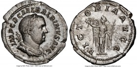 Balbinus (April-July AD 238). AR denarius (20mm, 2.69 gm, 1h). NGC AU 5/5 - 4/5. Rome. IMP C D CAEL BALBINVS AVG, laureate, draped and cuirassed bust ...