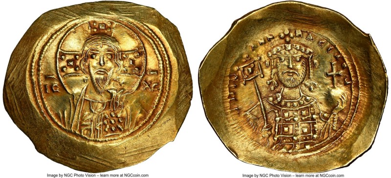 Michael VII Ducas (AD 1071-1078). AV/EL histamenon nomisma scyphate (28mm, 4.39 ...