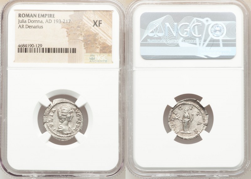 ANCIENT LOTS. Roman Imperial. Julia Domna (AD 193-217). Lot of four (4) AR denar...