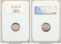 George V 10 Cents 1911 MS66 NGC, Ottawa mint, KM17. Lovely rainbowed target toning. 

HID09801242017

© 2020 Heritage Auctions | All Rights Reserv...