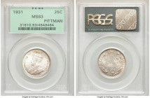 George V 25 Cents 1931 MS63 PCGS, Royal Canadian mint, KM24a. Ex. Pittman Collection

HID09801242017

© 2020 Heritage Auctions | All Rights Reserv...