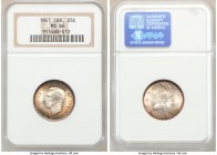 George VI 25 Cents 1941 MS66 NGC, Royal Canadian mint, KM35. Colorful toning. 

HID09801242017

© 2020 Heritage Auctions | All Rights Reserved